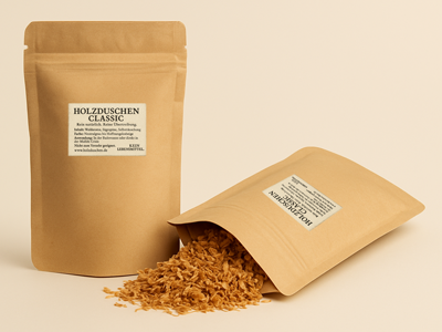 Holzduschen Classic – Kraftpapierbeutel mit Holzspänen für Bad oder Aufguss